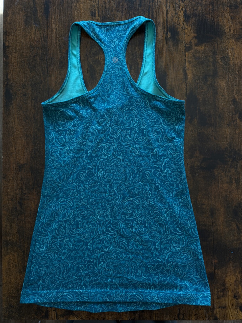 lululemon athletica Teal Paisley Racerback Tank - Picture 2 of 3